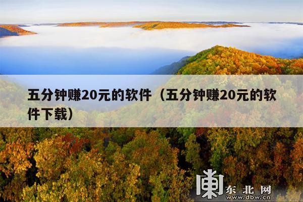 五分钟赚20元的软件(五分钟赚20元的软件下载)