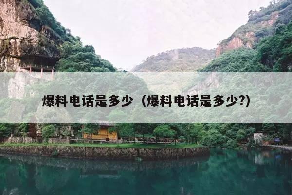 爆料电话是多少(爆料电话是多少?)