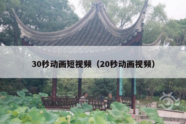 30秒动画短视频(20秒动画视频)