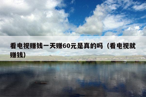 看电视赚钱一天赚60元是真的吗(看电视就赚钱)