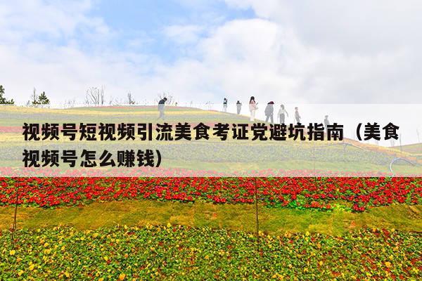 视频号短视频引流美食考证党避坑指南(美食视频号怎么赚钱)