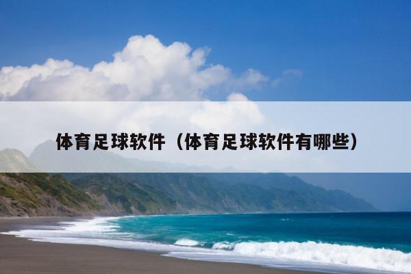 体育足球软件(体育足球软件有哪些)