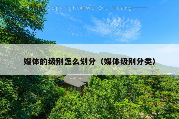 媒体的级别怎么划分(媒体级别分类)