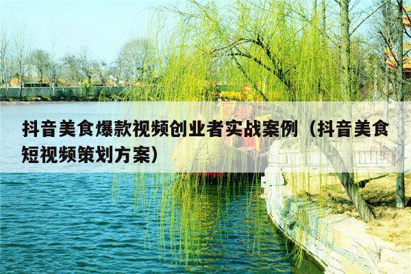 抖音美食爆款视频创业者实战案例(抖音美食短视频策划方案)