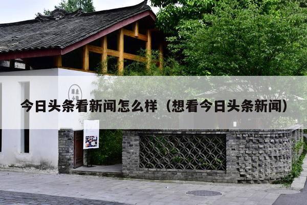 今日头条看新闻怎么样(想看今日头条新闻)