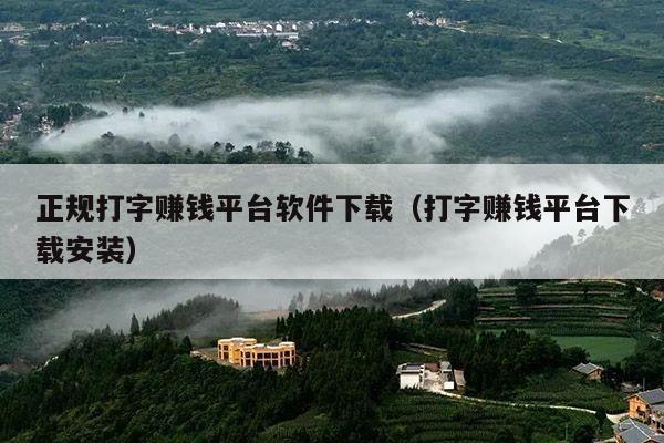 正规打字赚钱平台软件下载(打字赚钱平台下载安装)