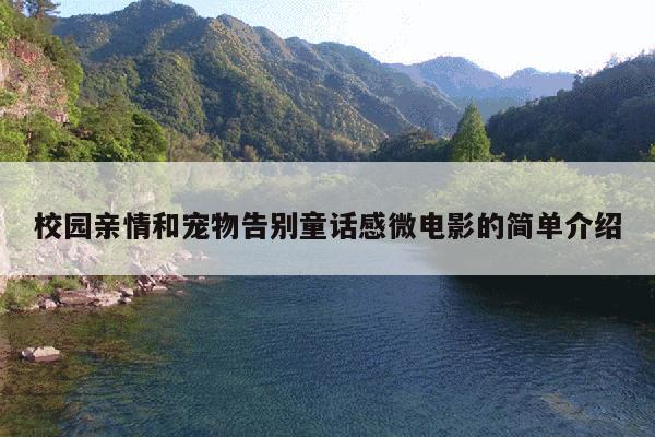 校园亲情和宠物告别童话感微电影的简单介绍
