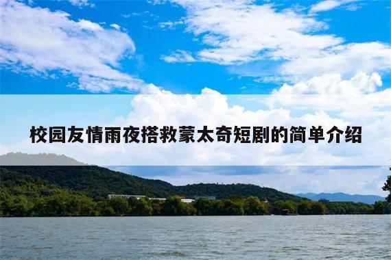 校园友情雨夜搭救蒙太奇短剧的简单介绍