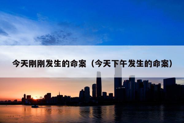 今天刚刚发生的命案(今天下午发生的命案)