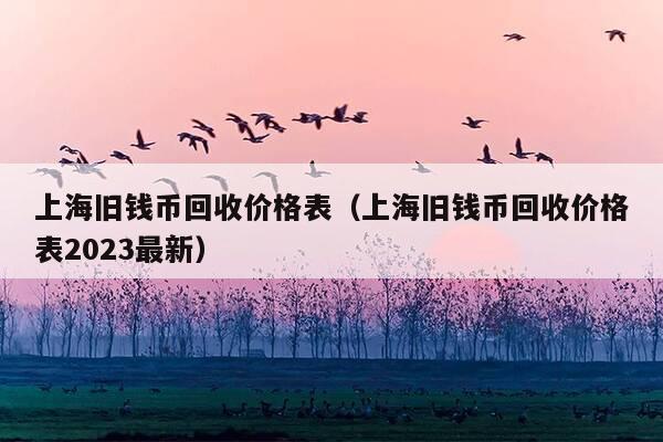 上海旧钱币回收价格表(上海旧钱币回收价格表2023最新)