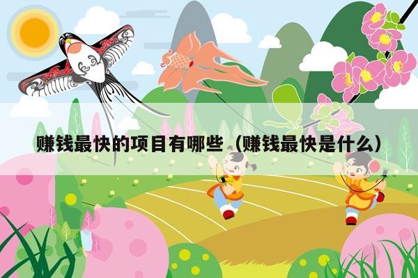 赚钱最快的项目有哪些(赚钱最快是什么)