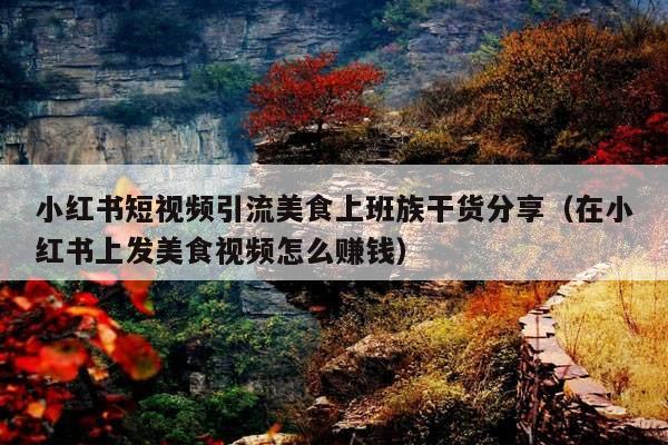 小红书短视频引流美食上班族干货分享(在小红书上发美食视频怎么赚钱)