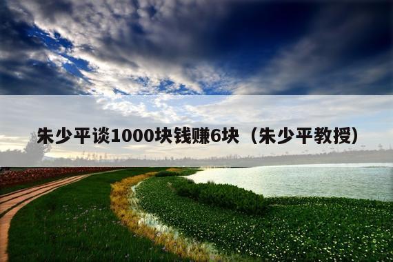 朱少平谈1000块钱赚6块(朱少平教授)