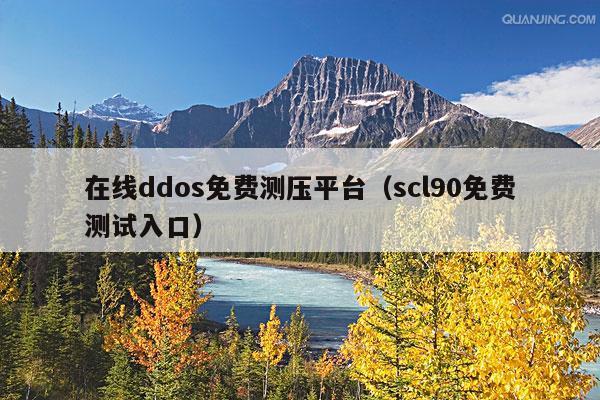 在线ddos免费测压平台(scl90免费测试入口)