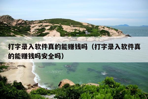 打字录入软件真的能赚钱吗(打字录入软件真的能赚钱吗安全吗)