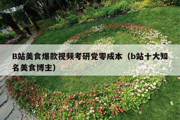 B站美食爆款视频考研党零成本(b站十大知名美食博主)