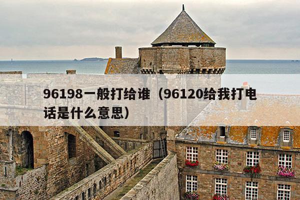 96198一般打给谁(96120给我打电话是什么意思)