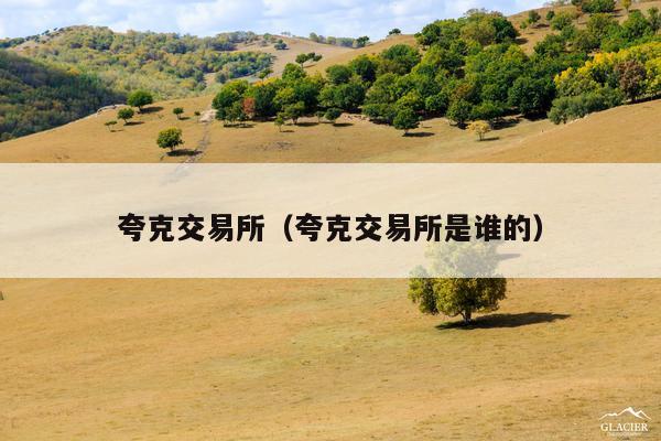 夸克交易所(夸克交易所是谁的)