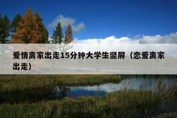 爱情离家出走15分钟大学生竖屏(恋爱离家出走)