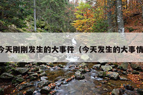 今天刚刚发生的大事件(今天发生的大事情)