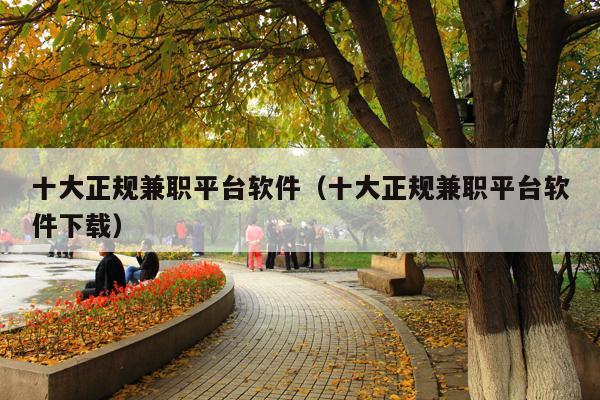 十大正规兼职平台软件(十大正规兼职平台软件下载)