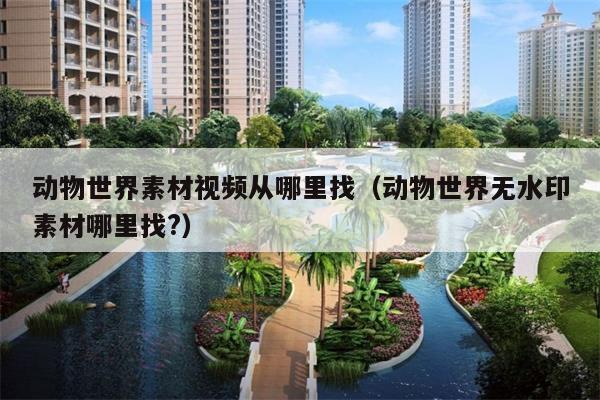 动物世界素材视频从哪里找(动物世界无水印素材哪里找?)