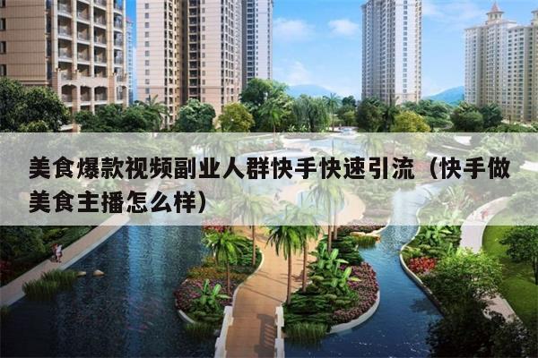 美食爆款视频副业人群快手快速引流(快手做美食主播怎么样)