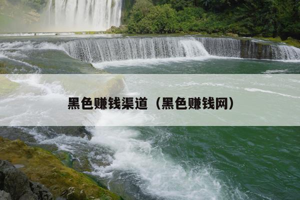 黑色赚钱渠道(黑色赚钱网)