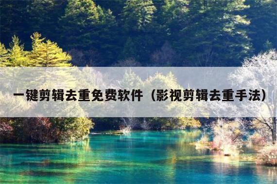一键剪辑去重免费软件(影视剪辑去重手法)