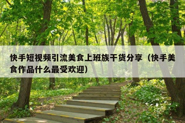快手短视频引流美食上班族干货分享(快手美食作品什么最受欢迎)