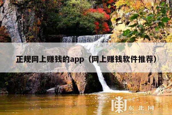 正规网上赚钱的app(网上赚钱软件推荐)
