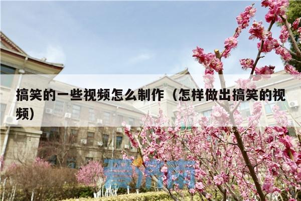 搞笑的一些视频怎么制作(怎样做出搞笑的视频)