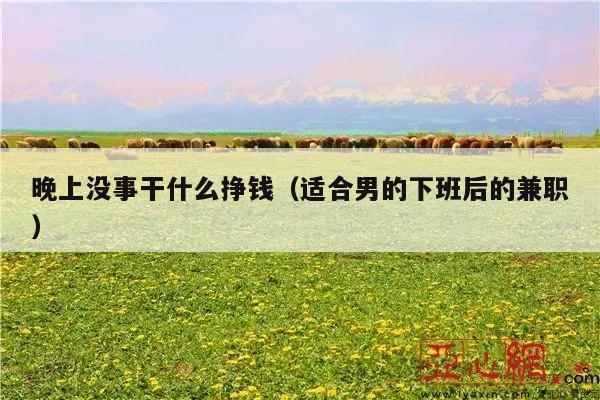 晚上没事干什么挣钱(适合男的下班后的兼职)