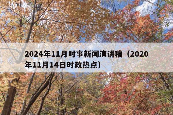 2024年11月时事新闻演讲稿(2020年11月14日时政热点)