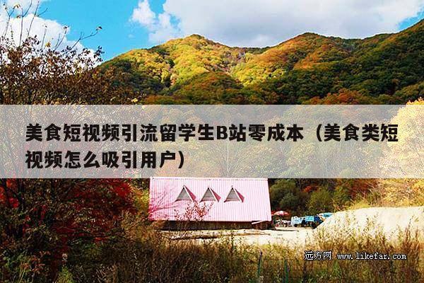 美食短视频引流留学生B站零成本(美食类短视频怎么吸引用户)