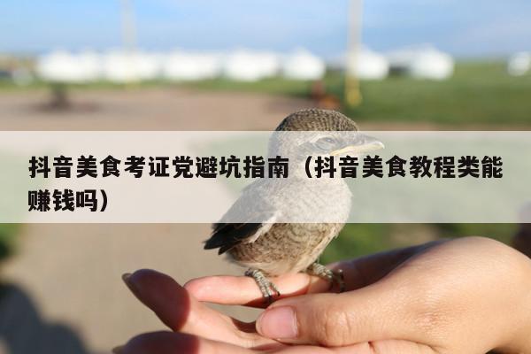 抖音美食考证党避坑指南(抖音美食教程类能赚钱吗)