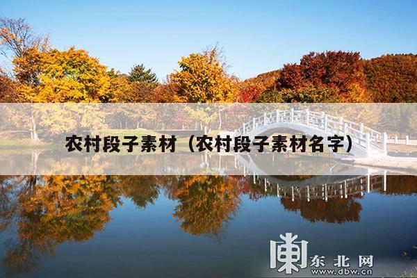 农村段子素材(农村段子素材名字)