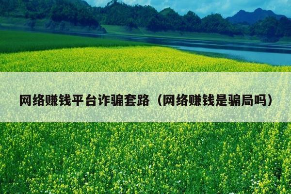 网络赚钱平台诈骗套路(网络赚钱是骗局吗)