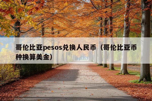 哥伦比亚pesos兑换人民币(哥伦比亚币种换算美金)
