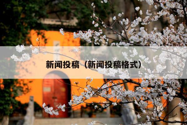 新闻投稿(新闻投稿格式)