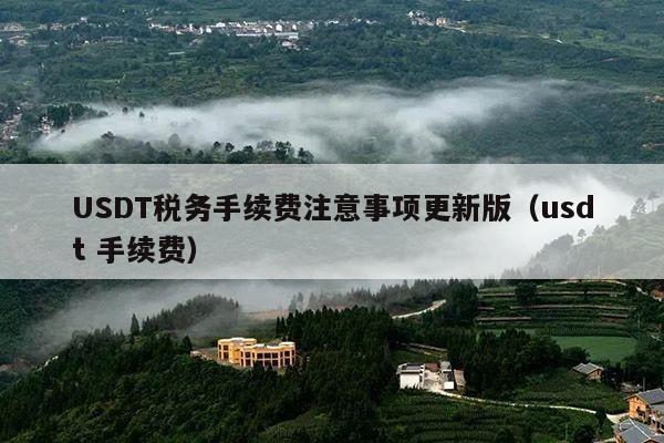 USDT税务手续费注意事项更新版(usdt 手续费)