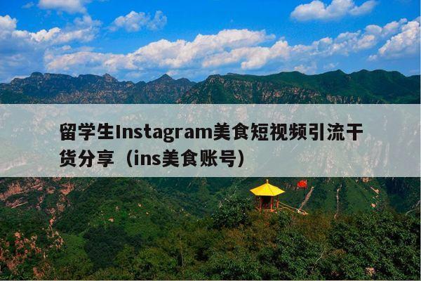 留学生Instagram美食短视频引流干货分享(ins美食账号)