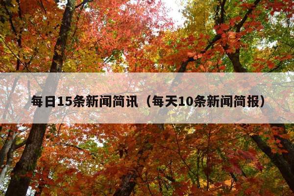 每日15条新闻简讯（每天10条新闻简报）