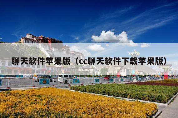 聊天软件苹果版(cc聊天软件下载苹果版)