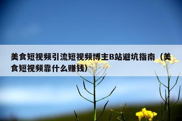 美食短视频引流短视频博主B站避坑指南(美食短视频靠什么赚钱)