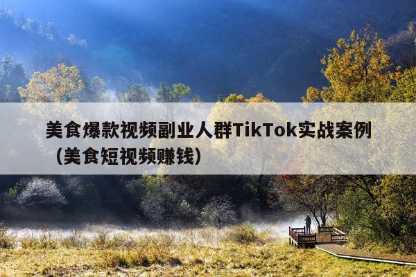 美食爆款视频副业人群TikTok实战案例(美食短视频赚钱)