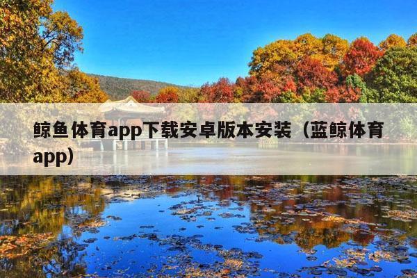 鲸鱼体育app下载安卓版本安装(蓝鲸体育app)