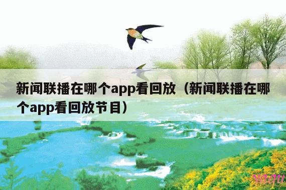 新闻联播在哪个app看回放(新闻联播在哪个app看回放节目)