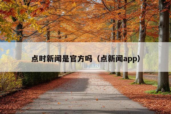 点时新闻是官方吗(点新闻app)