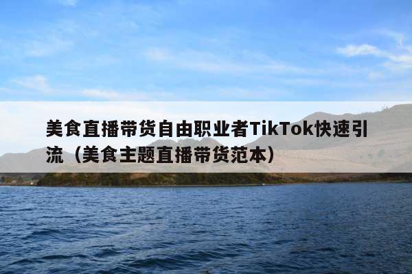 美食直播带货自由职业者TikTok快速引流(美食主题直播带货范本)